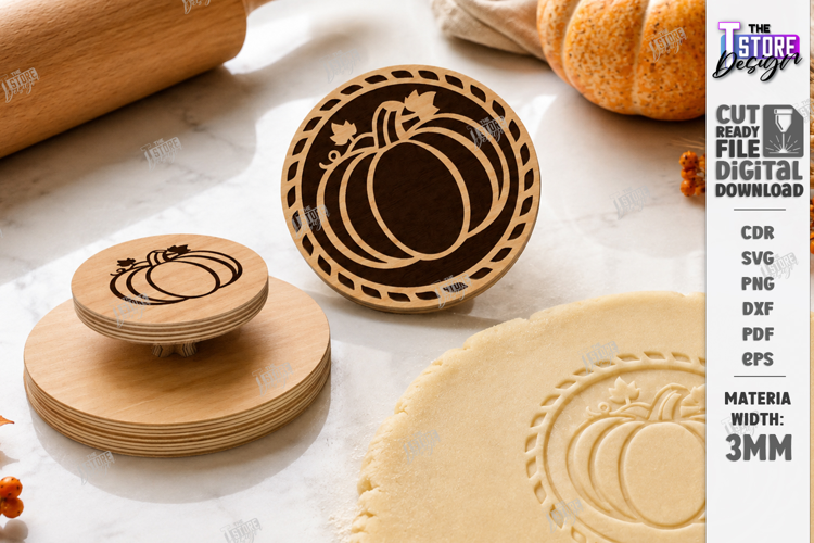 Thanksgiving Cookie Stamp Laser Cut | Autumn Cookie Embosser