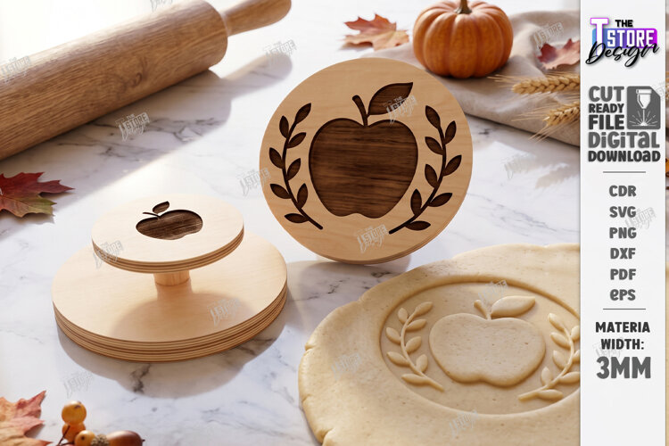 Thanksgiving Cookie Stamp Laser Cut | Autumn Cookie Embosser example image 1
