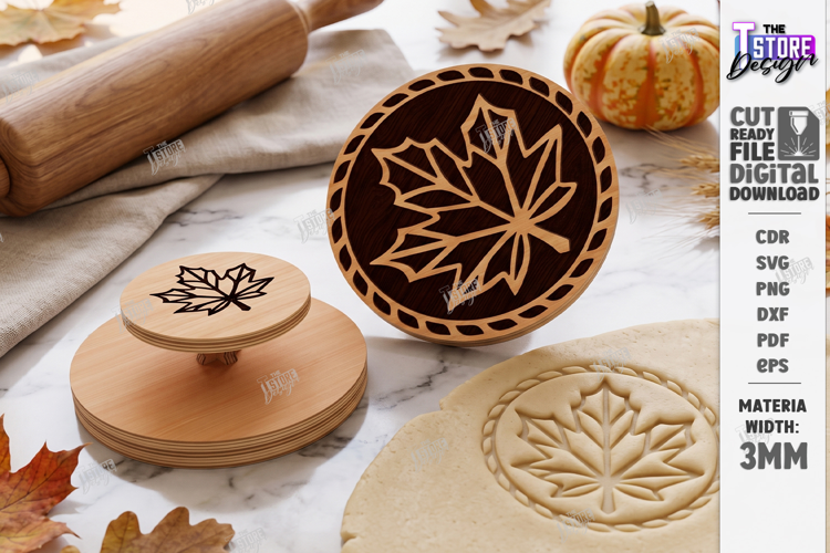 Thanksgiving Cookie Stamp Laser Cut | Autumn Cookie Embosser