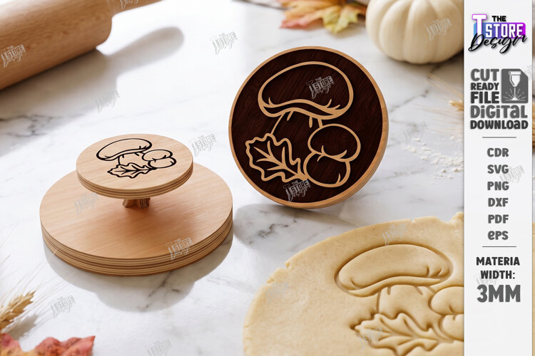 Thanksgiving Cookie Stamp Laser Cut | Autumn Cookie Embosser example image 1
