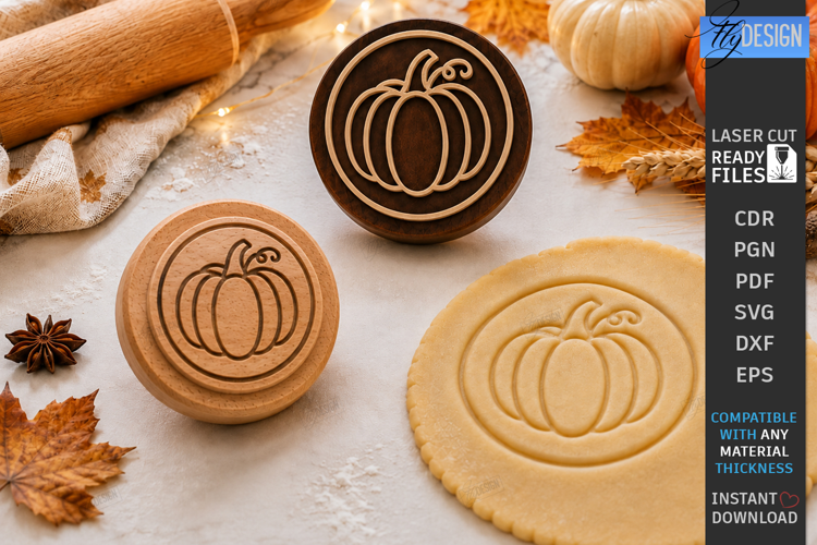 Thanksgiving Cookie Stamp Laser Cut | Wooden Cookie Embosser