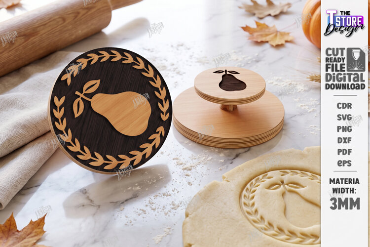 Thanksgiving Cookie Stamp Laser Cut | Autumn Cookie Embosser example image 1