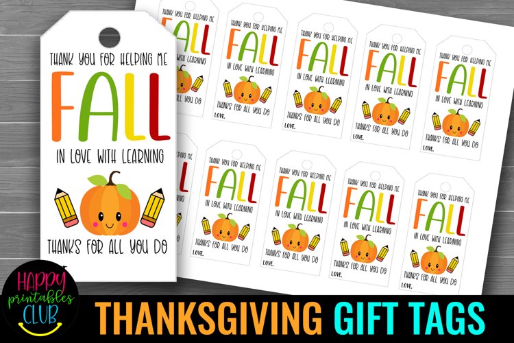 Thanksgiving School Gift Tags I Thanksgiving Party Tags