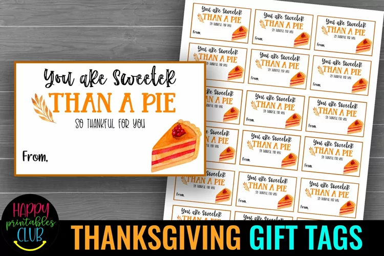 Thanksgiving Gift Tags I Thanksgiving Treat Bag Gift Tags