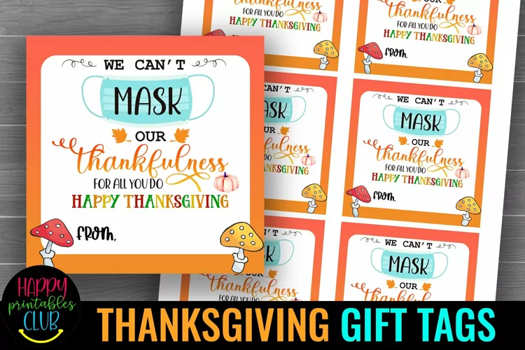Thanksgiving Gift Tags I Thanksgiving Treat Bag Gift Tags