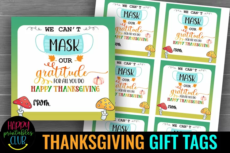 Thanksgiving Gift Tags I Thanksgiving Treat Bag Gift Tags