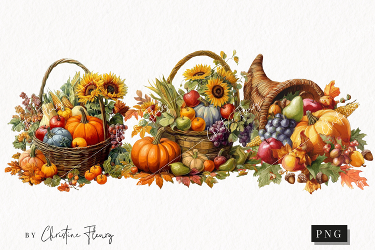 Thanksgiving Harvest Clipart | Fall PNG
