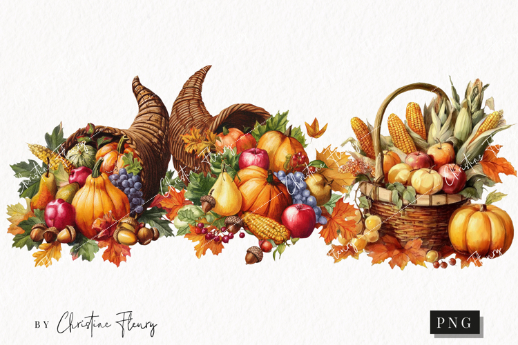 Thanksgiving Harvest Clipart | Fall PNG