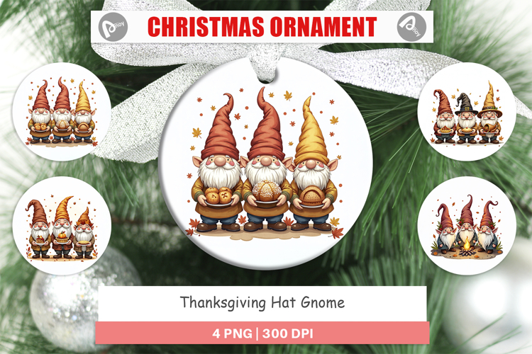 Thanksgiving Hat Gnome Ornament