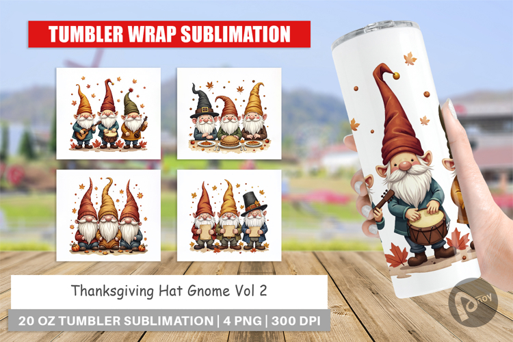 Thanksgiving Tumbler Wrap Image 13