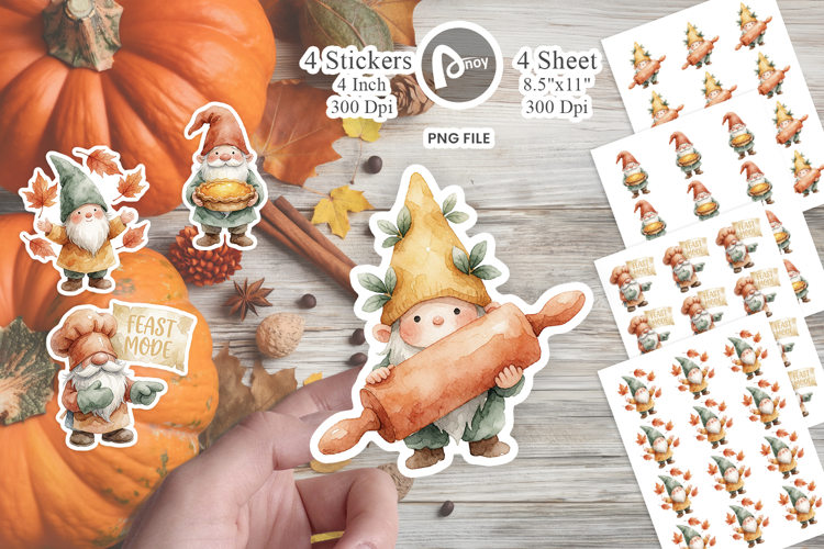 Kitchen Baking Gnomes Sticker