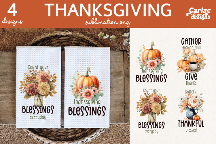 Thanksgiving Kitchen Towel Sublimation