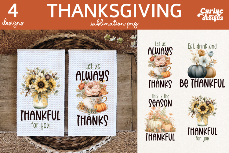 Thanksgiving Kitchen Towel Sublimation