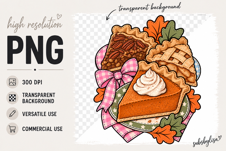 Thanksgiving png, Pie png