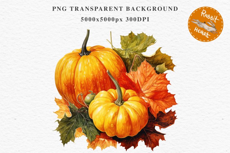 Thanksgiving Pumpkin With Candle Clipart PNG Scrapbooking