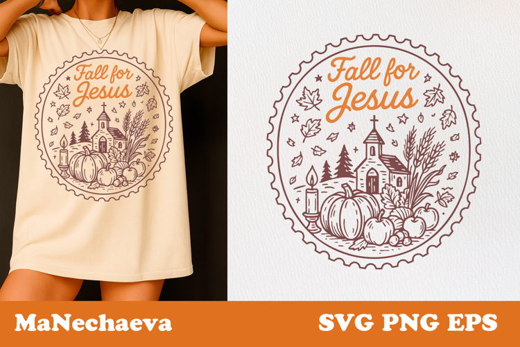 Fall Thanksgiving Postage Stamp SVG | Fall for Jesus