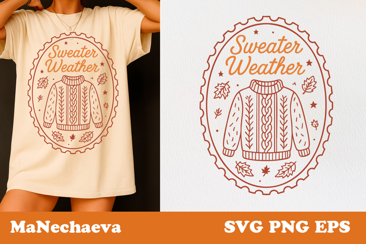 Fall Thanksgiving Postage Stamp SVG | Sweater Weather