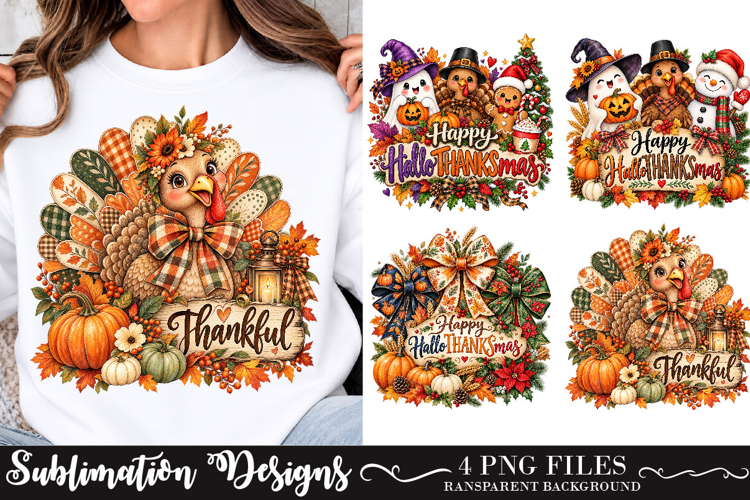 Thanksgiving Sublimation, Fall Pumpkin PNG, Thankful PNG