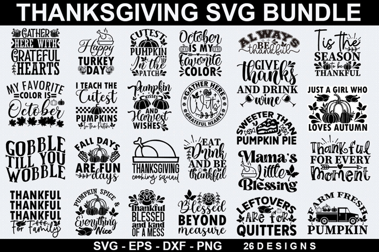 Thanksgiving SVG Bundle - Thanksgiving Design