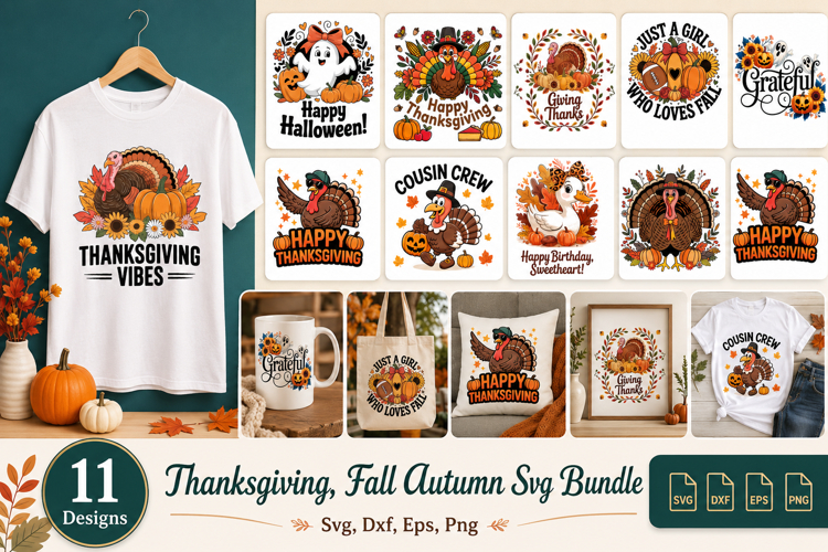 Thanksgiving Svg Bundle, Fall Autumn
