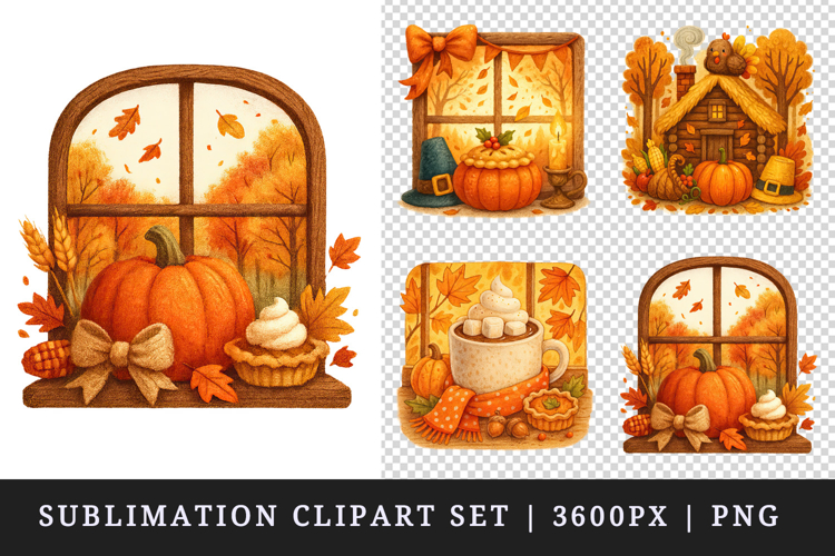 Thanksgiving clipart printable sublimation design png