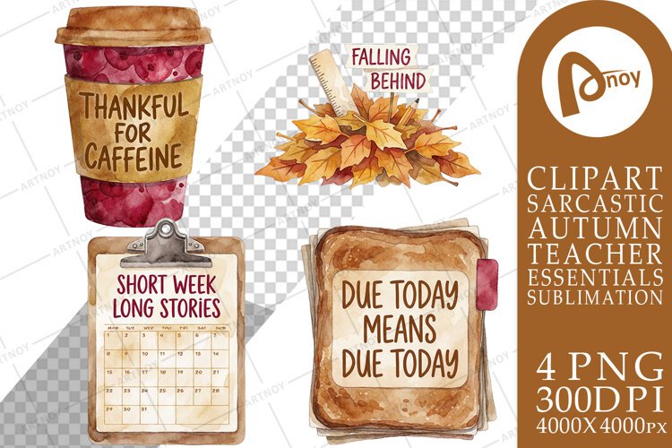 Thanksgiving Week Teacher Mood Board Sublimation example image 1