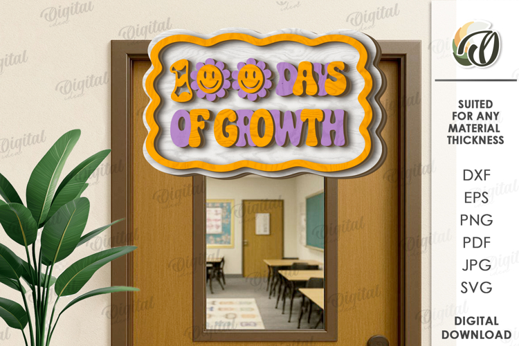 100th Days of School Sign Laser Cut. School SVG