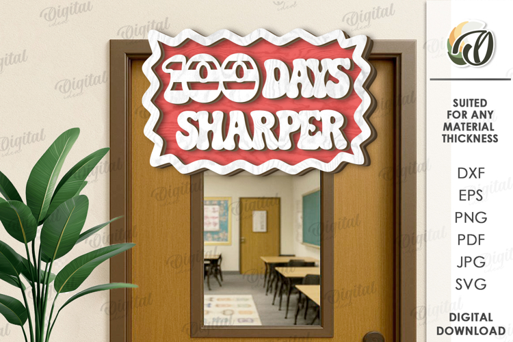 100th Days of School Sign Laser Cut. School SVG