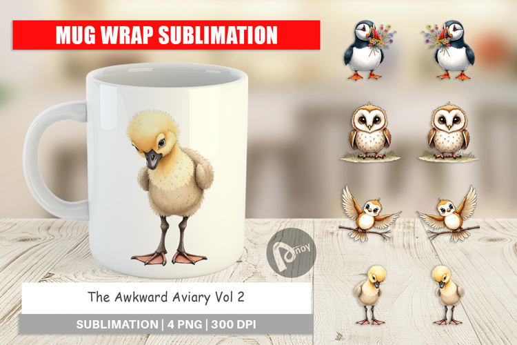 The Awkward Aviary Mug Wrap