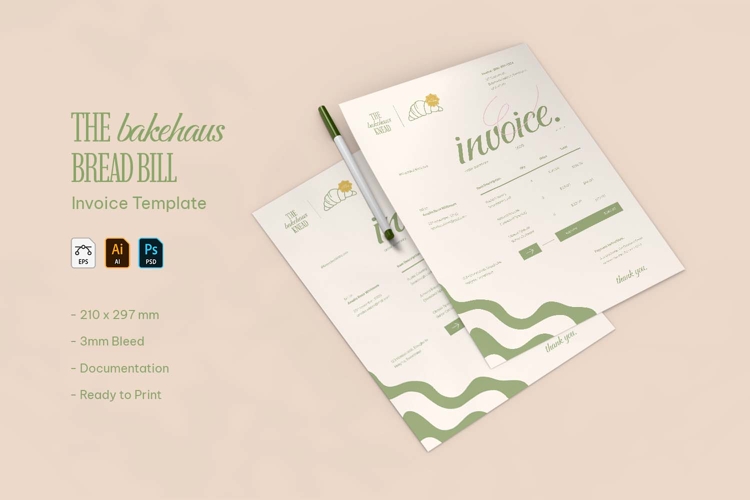 The Bakehaus Bread Bill - Invoice