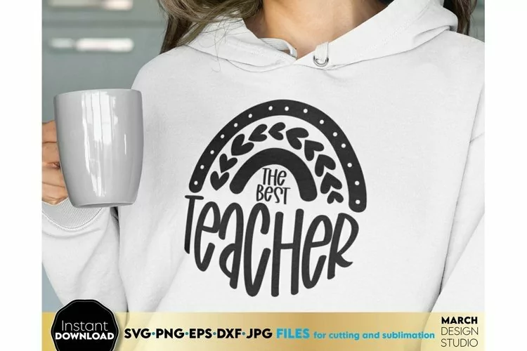 The Best Teacher | Teacher Boho Rainbow