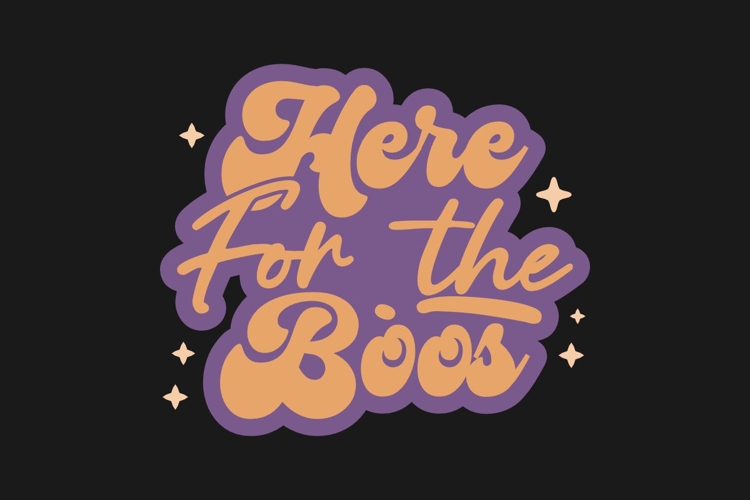 Boos Retro Vintage Halloween T-shirt Design