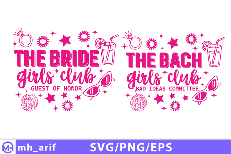 Bachelorette Party Bride Bach SVG PNG Design