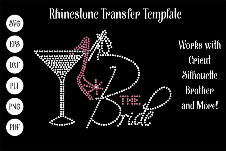 Bride Wedding Rhinestone SVG Template example image 1