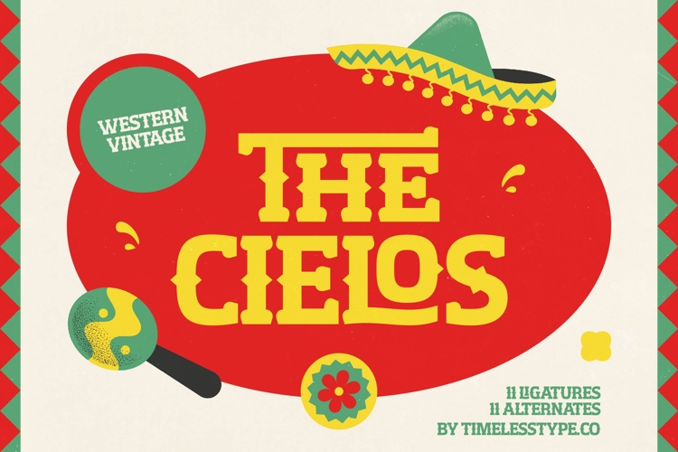The Cielos Western Vintage Font