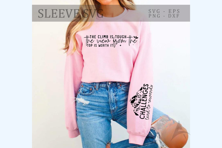 The climb is tough the view from the top is worth it Sleeve