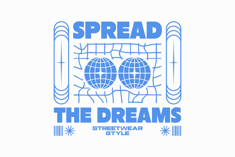 The Dreams Minimal Urban Typography T-shirt Design