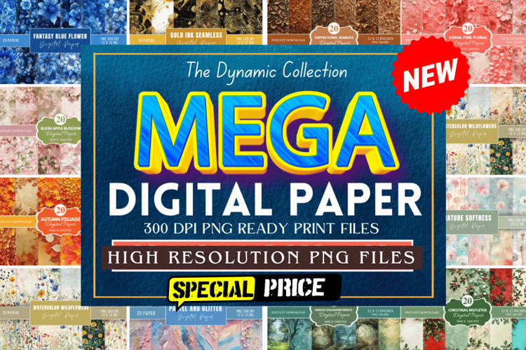 The Dynamic Digital Paper Huge Bundle, Backgrounds Bundle