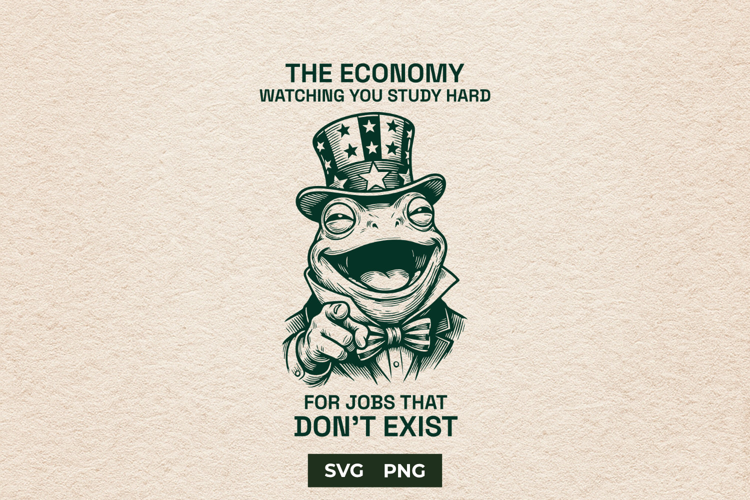 Sarcastic Economy Frog Student Meme SVG