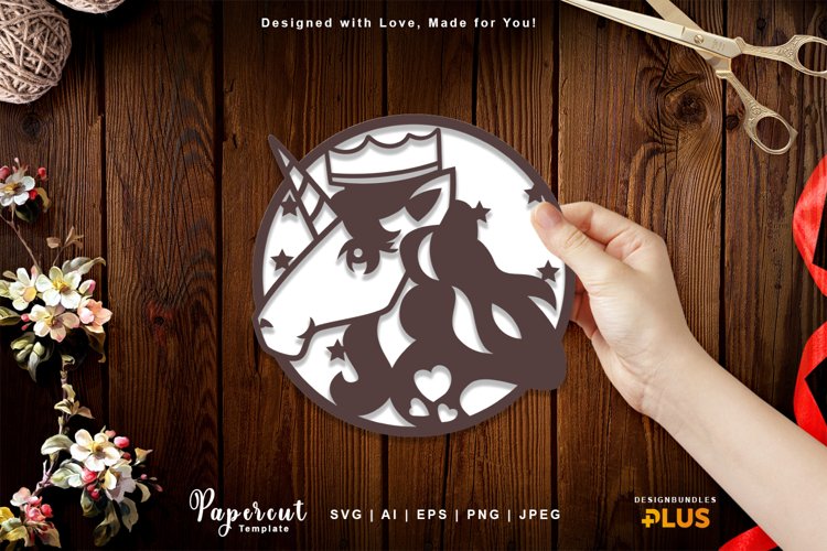 Unicorn Face Svg Image 3