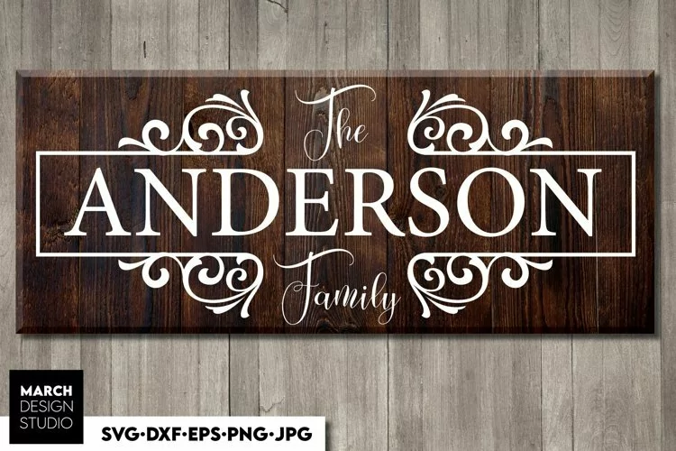 Monogram frame SVG | Name monogram SVG | Family Sign SVG