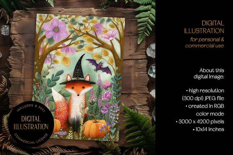 Halloween Fox Illustration