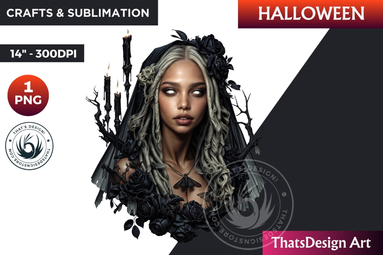 The ghostly Bride Halloween clipart, haunted bride Ghost PNG