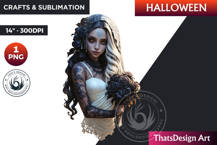The ghostly Bride Halloween clipart, haunted bride Ghost PNG