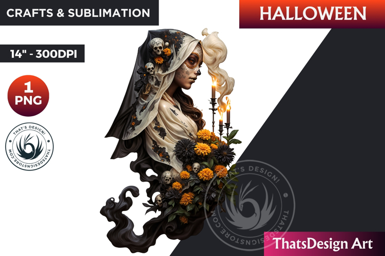 The ghostly Bride Halloween clipart, haunted bride Ghost PNG