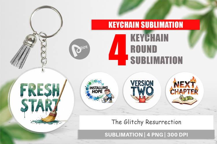 The Glitchy Resurrection Keychain