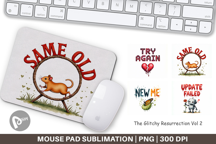 The Glitchy Resurrection Mouse Pad