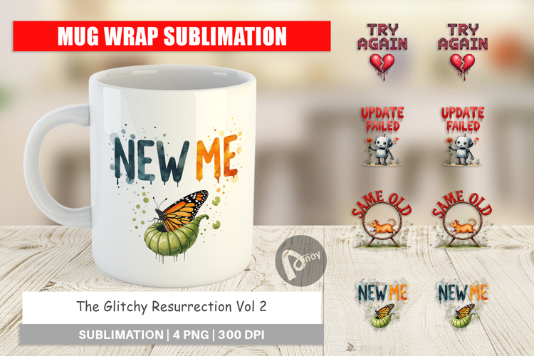 The Glitchy Resurrection Mug Wrap