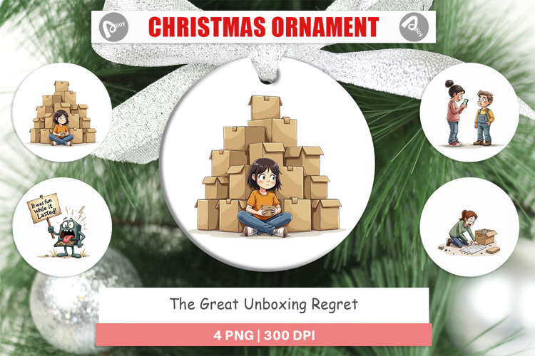 The Great Unboxing Regret Ornament