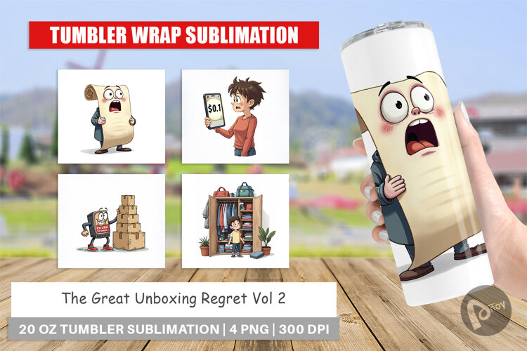 The Great Unboxing Regret Tumbler example image 1